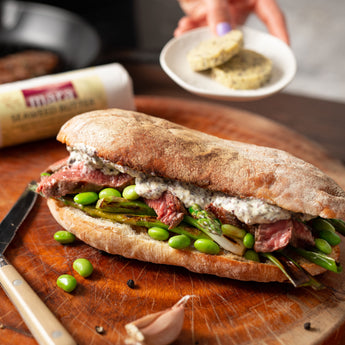 Steak Sarnie with seaweed butter