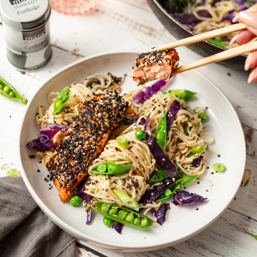 Furikake and salmon noodles