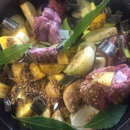 Wild Venison Casserole with Kombu