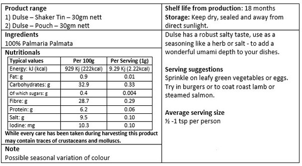 Dulse Shaker Tin - Mara Seaweed - 2