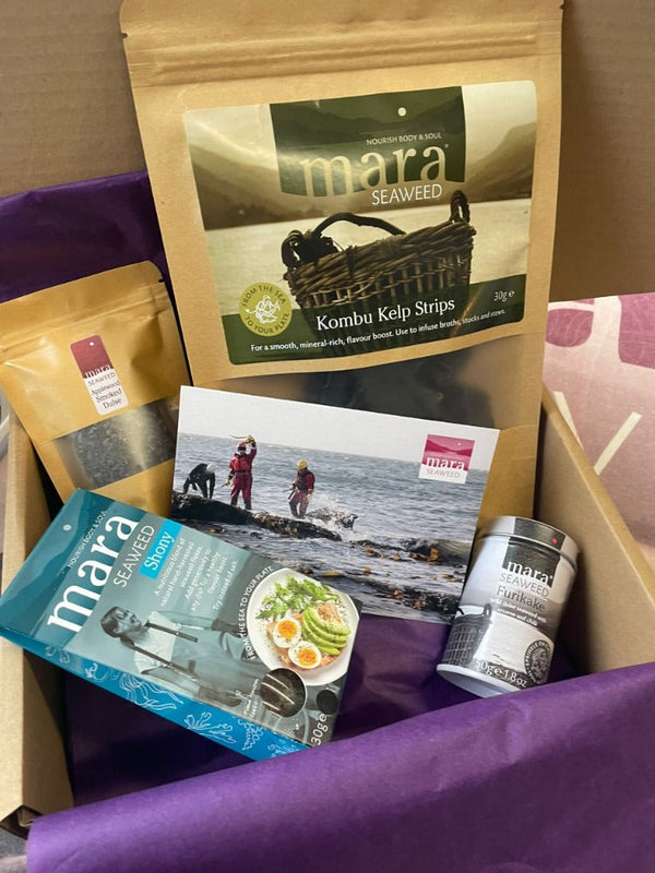 Foodie gift bundle in box with gift wrap